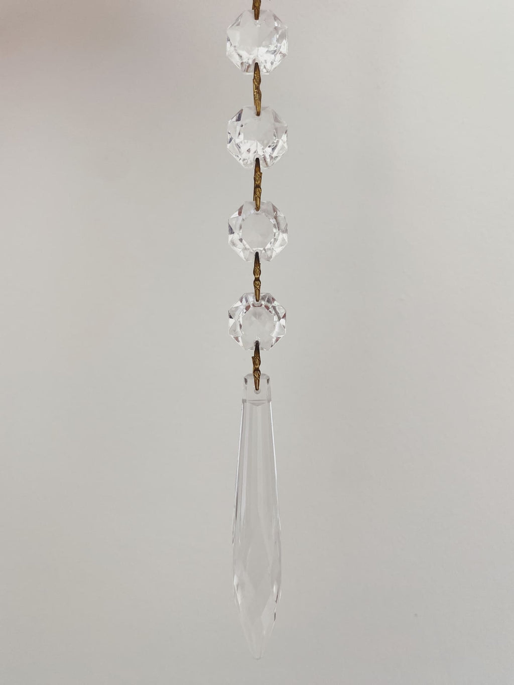Vintage – Murano Glass Teardrops Chandelier – 70s – Pink Prisms