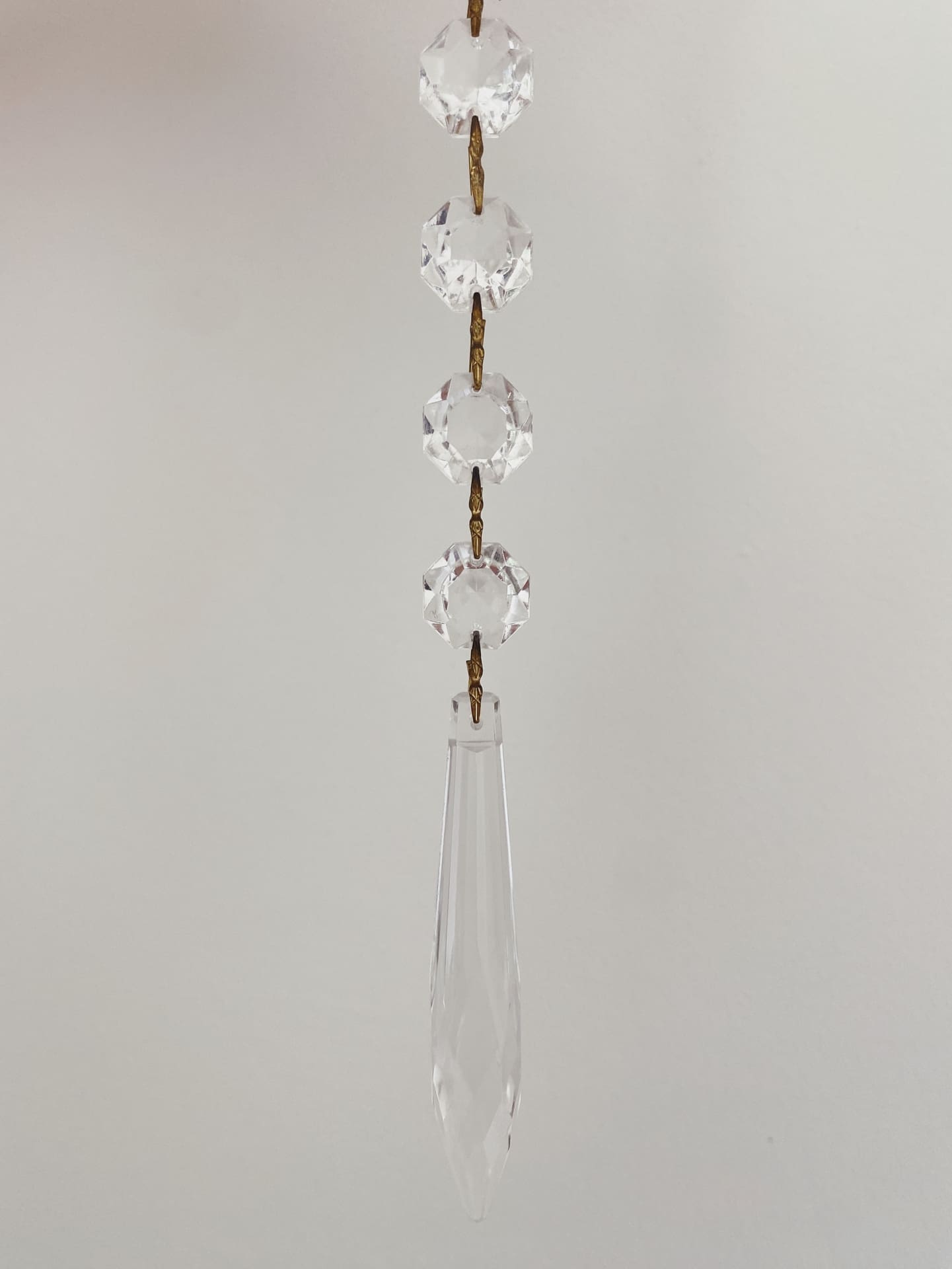 Vintage – Murano Glass Teardrops Chandelier – 70s – Pink Prisms