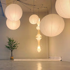 Washi Paper E Pendant Swag Light