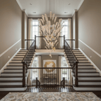 Galaxy White Feather Art Deco Chandelier