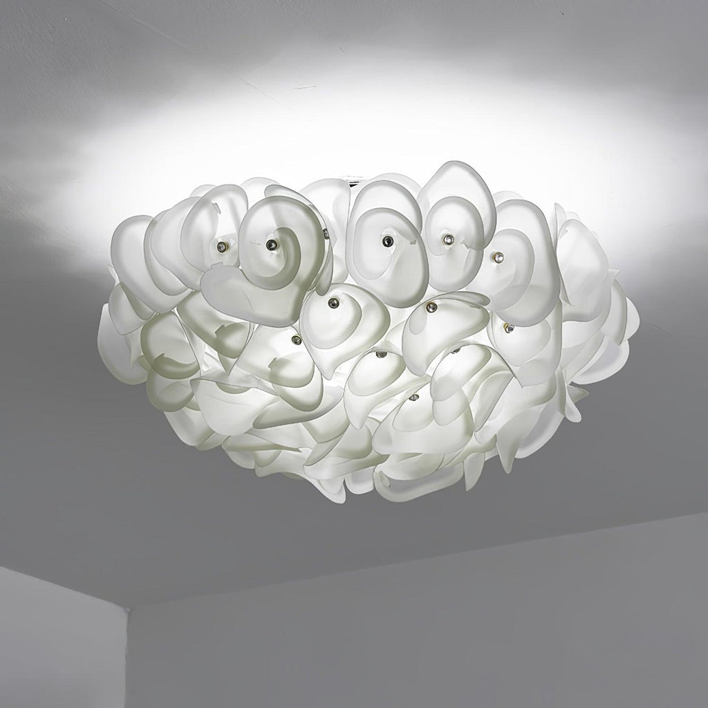 White Hydrangea Ceiling Lamp