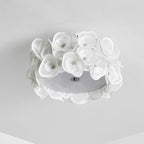 White Hydrangea Ceiling Lamp