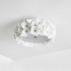 White Hydrangea Ceiling Lamp