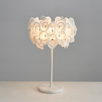 White Hydrangea Table Lamp