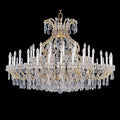 Wide Gold K9 Crystal Chandelier for High Ceilings