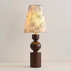 Wooden Flower Pattern Table Lamp