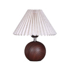 Wooden Pleated Table Lamp