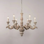 Wooden Roman Column Chandelier