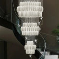 Ceramic Tulip Cascade Staircase Chandelier