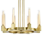 Modern Linear Round / linear Tubular Glass Chandelier for Dining Room / kitchen Island