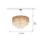 Round Multiple Tier Crystal Chandelier