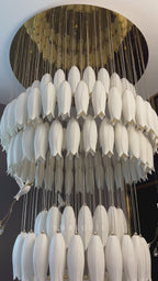 Ceramic Tulip Cascade Staircase Chandelier