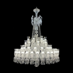 Multi Layer Chrome Crystal Chandelier in French Style with Romantic Branch Flowers for Grand Hallway and