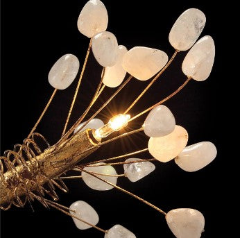 Branch Halogen Crystal Waterfalls Chandelier 50-Inchw