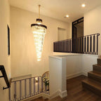 Spiral Crystal Chandelier for Foyer / Staircase