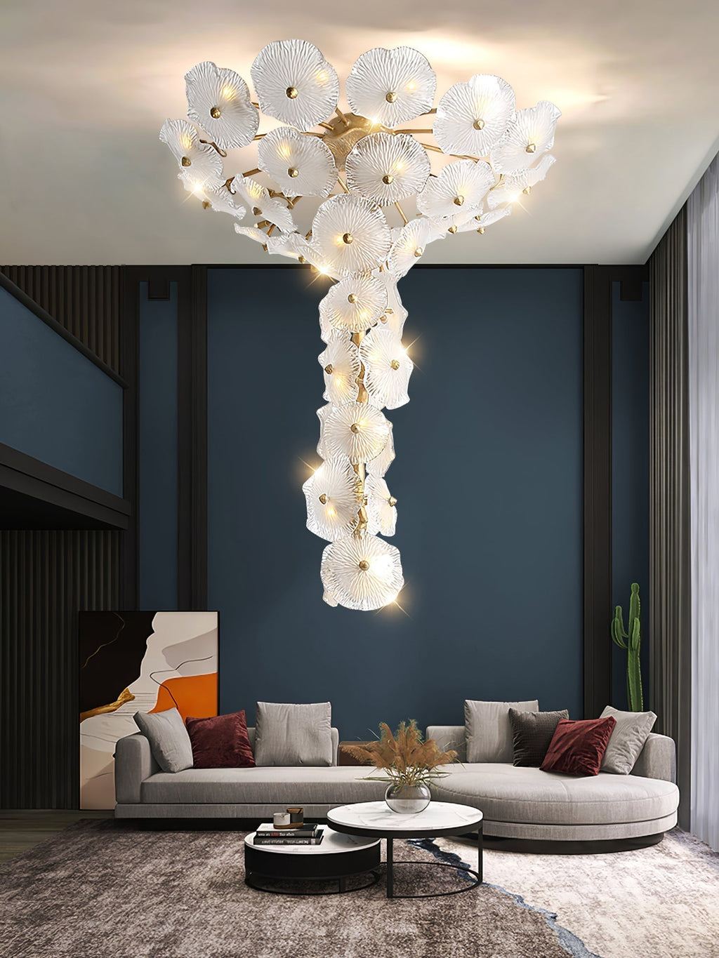 Nenufar Water Lily Branch Chandelier 23.6-Inch31.5"