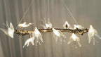 Bird Song Branching Linear Teardrop Chandelier