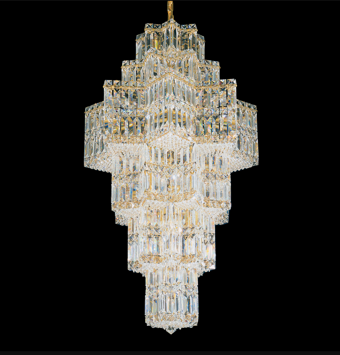 Extra Large Plaza Hall Multi-Tier Crystal Chandelier Foyer Living Room Staircase Ceiling Lighting in Chrome /