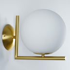 Blown Glass Opal Glass Wall Lamp