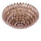 Prismatico Amethyst Glass Ceiling Lamp 35"
