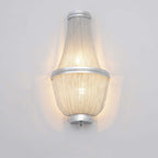 Tassel Aluminum Chain Wall Sconce in Living Room