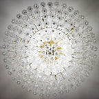Prismatico 12-Light Clear Ceiling Lamp 35"