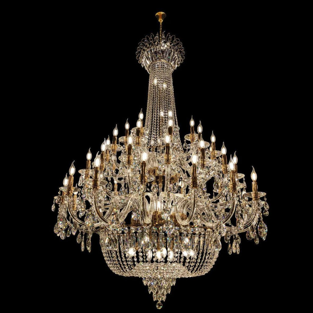 Extra Large European-Style Multi-Layers Candle Luxury Crystal Chandelier Gold Art Foyer / staircase Decorative