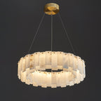 Halos Alabaster Round / square Chandelier