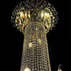 Extra Large European-Style Multi-Layers Candle Luxury Crystal Chandelier Gold Art Foyer / staircase Decorative