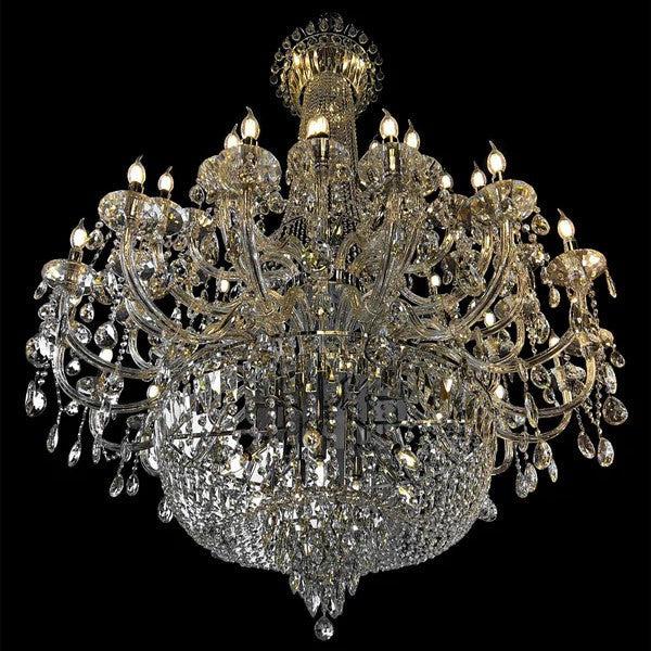 Extra Large European-Style Multi-Layers Candle Luxury Crystal Chandelier Gold Art Foyer / staircase Decorative
