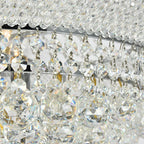 Luxury French Empire Chandelier for Villa Hall Ceiling Three-Layers Crystal Light for Hotel Lobby