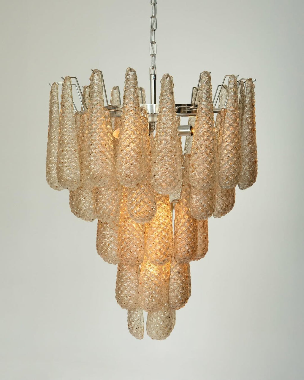 Murano Chandelier – Drop – 41 Glasses – Amber