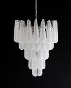 Murano Chandelier – Drop – 52 Glasses – Transparent