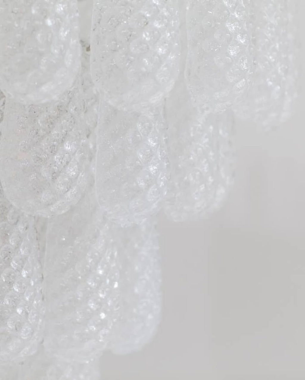 Murano Chandelier – Drop – 52 Glasses – Transparent