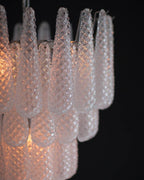 Murano Chandelier – Drop – 52 Glasses – Transparent