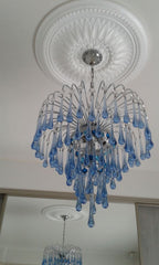French Style Bedroom Small Creative Chandelier Vintage Romantic Warm Vibe Amber Waterdrop Light for Restaurant