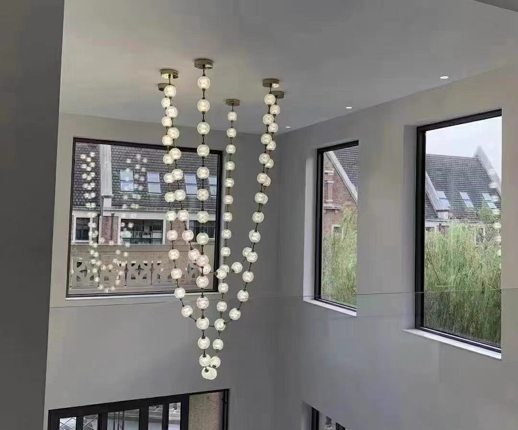 Modern Creative Pearl Necklace Chandelier for Living Room / staircase / foyer / entryway