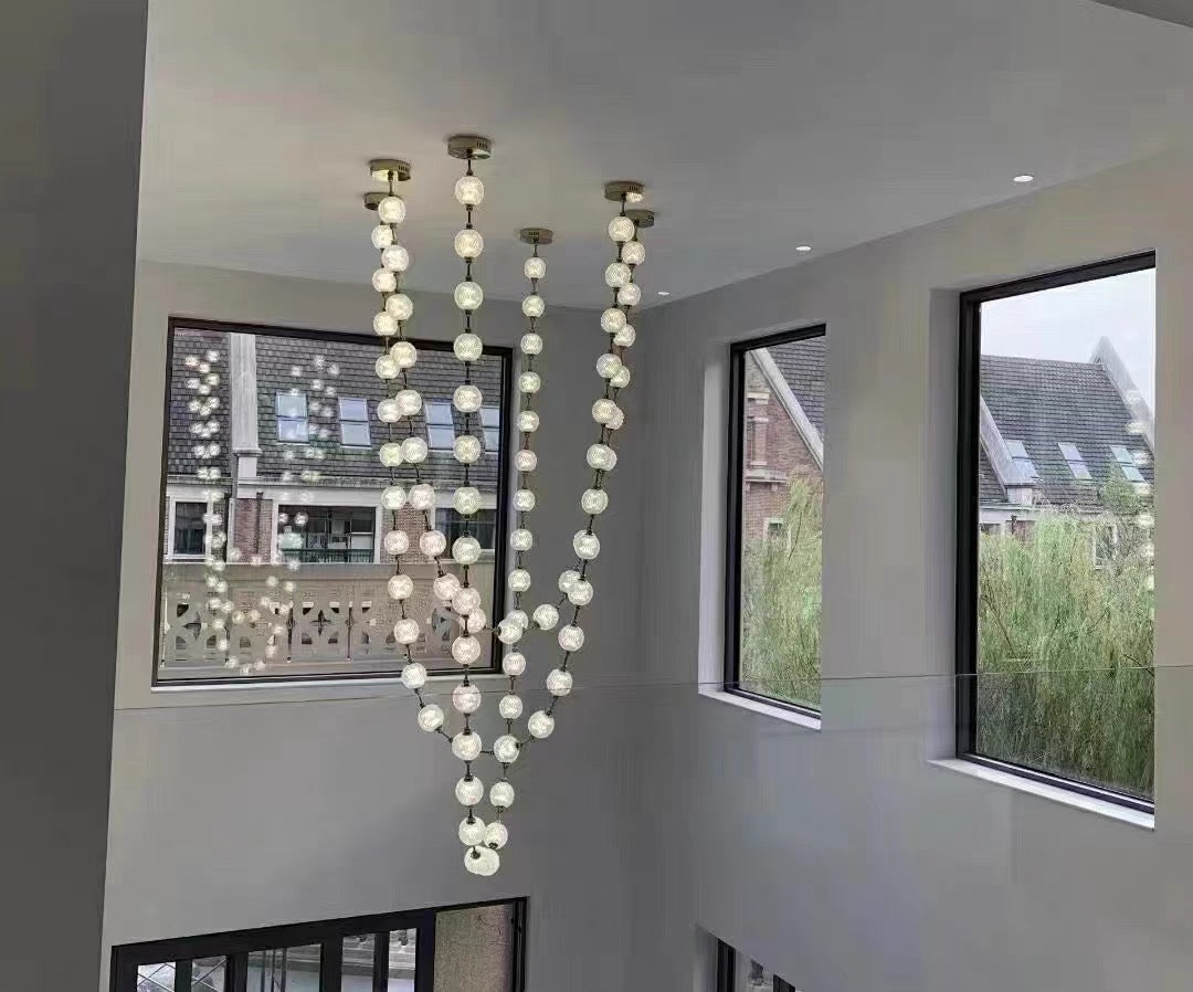 Modern Creative Pearl Necklace Chandelier for Living Room / staircase / foyer / entryway