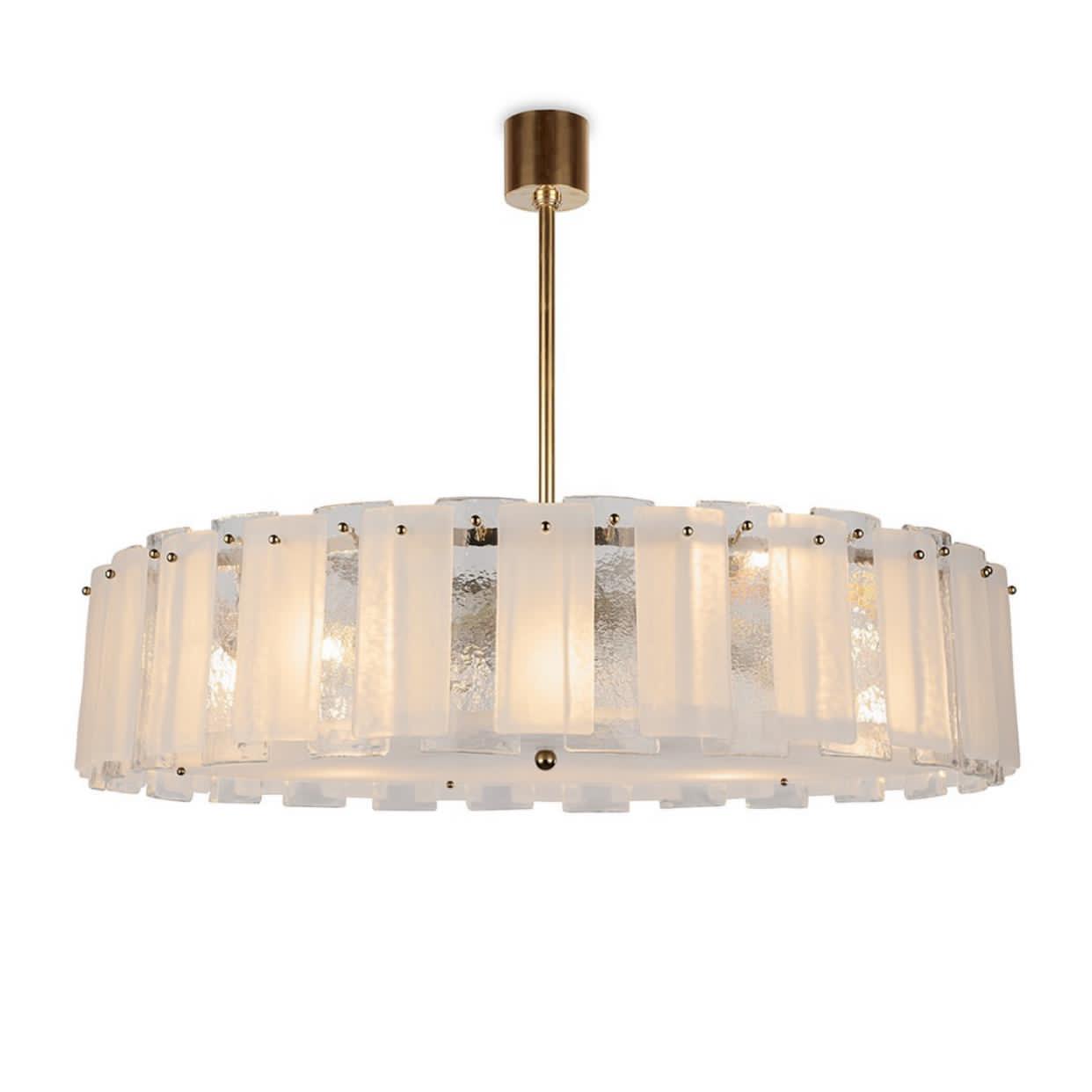 Modern Light Luxury Glacier Glass Chandelier for Living Room / bedroom / dining Room