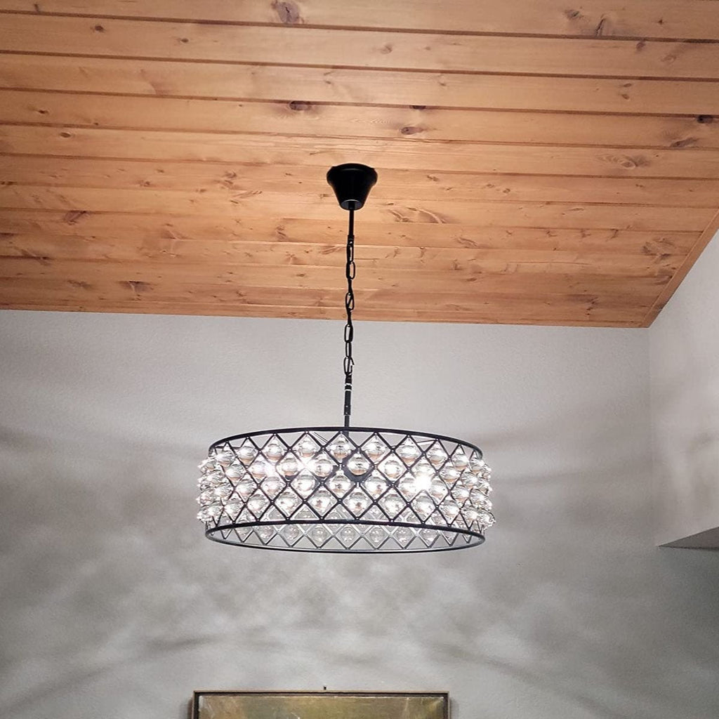 Post-Modern Raindrop Crystal Chandelier Rectangle / round Light for Living Room / dining Table