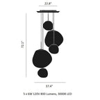 Modern Rock Acrylic Special Shape Pendant Lighting