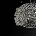Round Crystal Ring Chandelier in Silver / gold Finish for Lowg-Ceiling