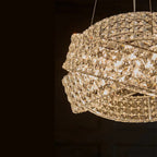 Round Crystal Ring Chandelier in Silver / gold Finish for Lowg-Ceiling