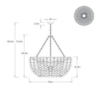Cyprus Beaded Chandelier DMI33 clean dimension drawing