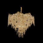 Crystal Tassel Chandelier Set for Living Room / dining Room and Bedroom