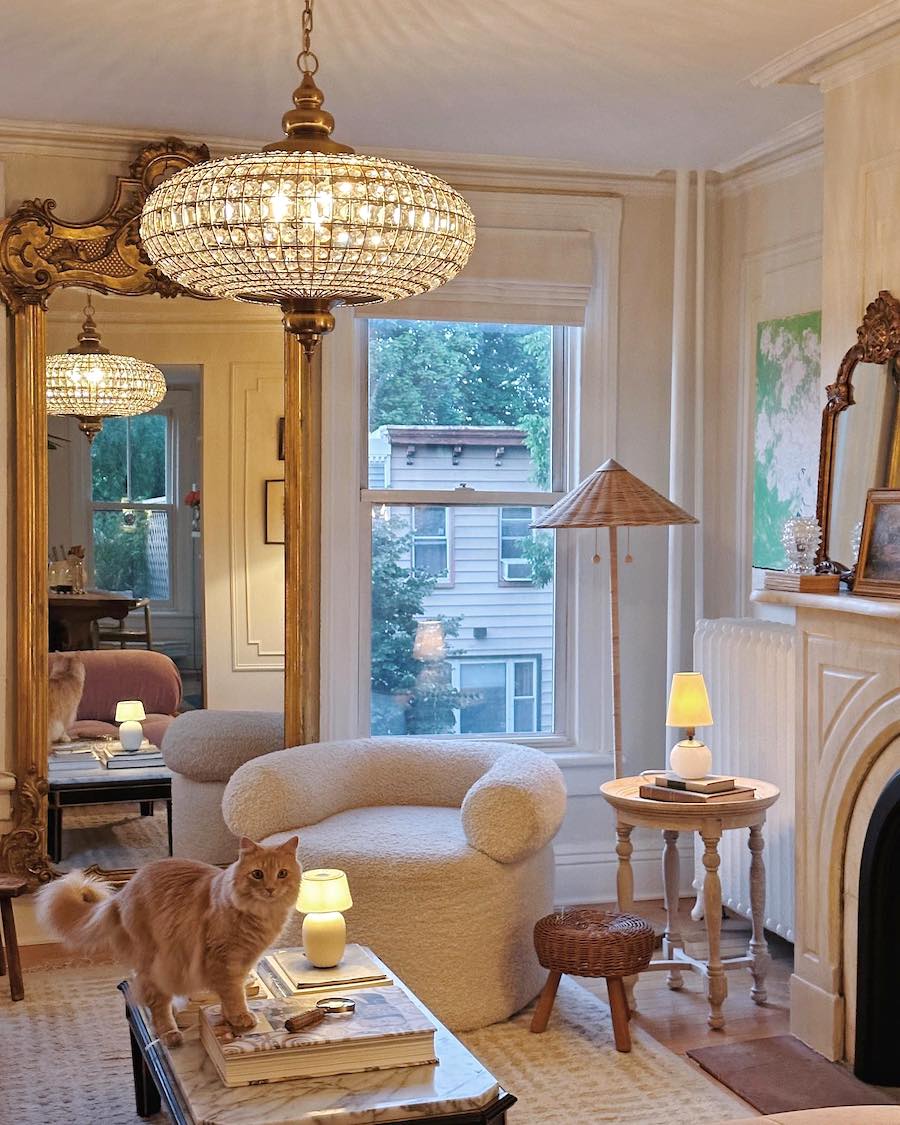 French Empire Vintage Ellipsoid Crystal Chandelier with Iron and Brass Finish for Living Room Bedroom