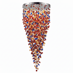 Crystal Stone Crystal Spiral Chandelier