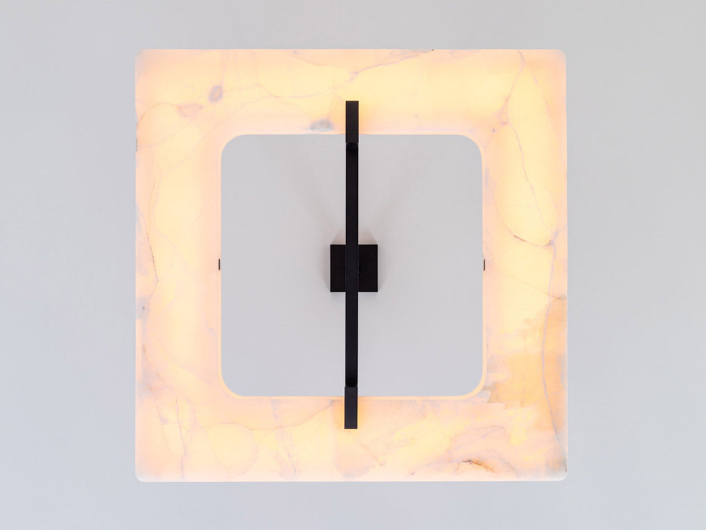 Modern Square Alabaster Chandelier for Living Room / bedroom