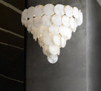 Alabaster Shell Brass Chandelier with 2 / 3 / 4 / 5 / 6 Layer