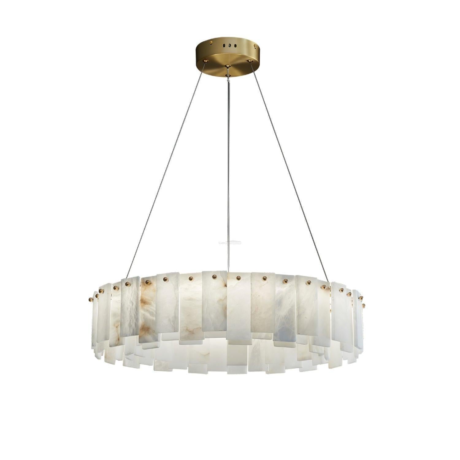Halos Alabaster Round / square Chandelier